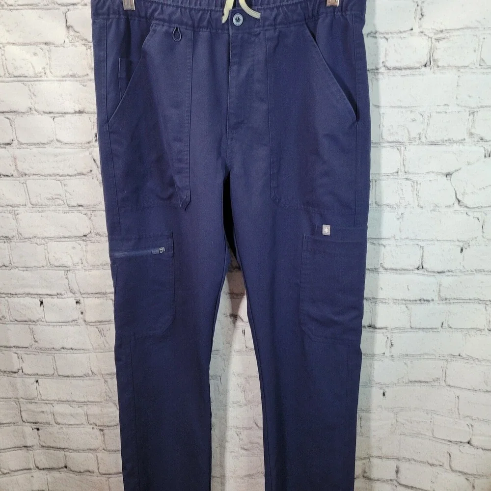 Figs Axim Cargo Scrub Pants Navy Technical Collection‎ Mens Size Small Pockets